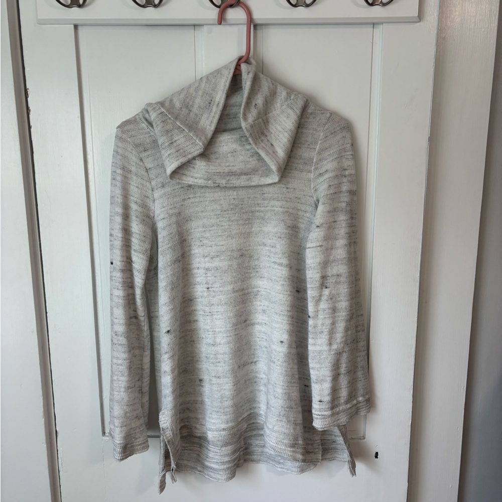 Maeve Light Gray Cowl Neck Sweater